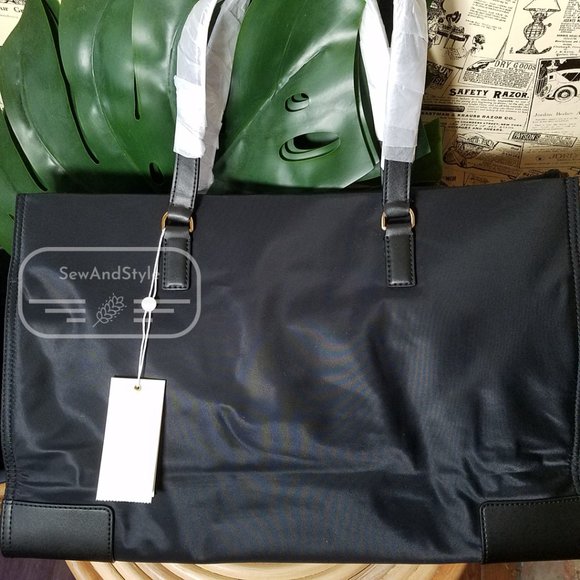 Ella Tote Nylon Black Tory Burch Brand New - Picture 6 of 7